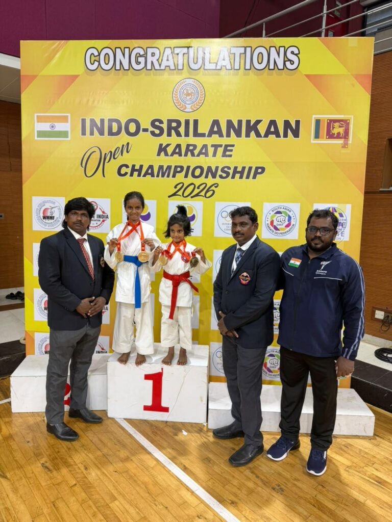 தமிழகத்தை சேர்ந்த இளம் கராத்தே வீரர்கள் இந்திய- இலங்கை ஓபன் கராத்தே சாம்பியன்ஷிப் 2026 போட்டியில் 32 பதக்கங்களை வென்று சாதனை!